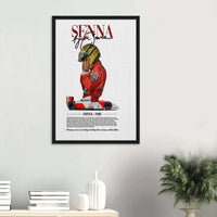 Wall Art - Ayrton Senna Vintage Formula 1 Grand Prix Canvas - Vibrantwalls