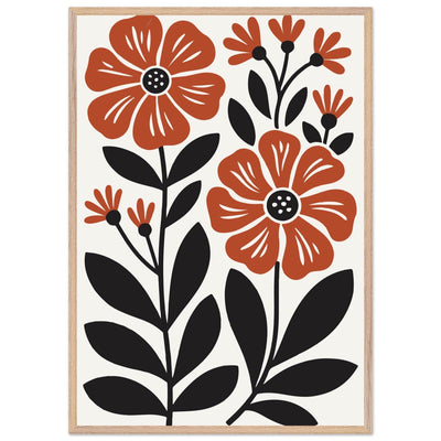 Abstract Floral Bloom Modern Botanical Art - Vibrantwalls