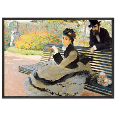 Camille Monet Garden Bench Art – Exquisite Artwork for Garden Lovers - Vibrantwalls