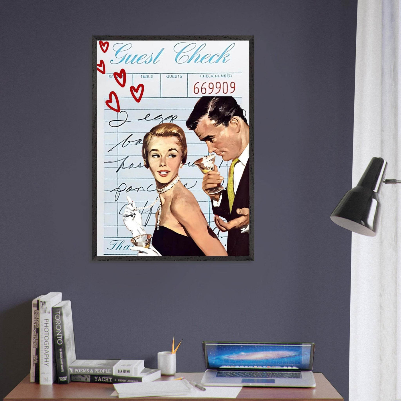 Retro Romance Cocktail Vintage Love Bar Art - Vibrantwalls