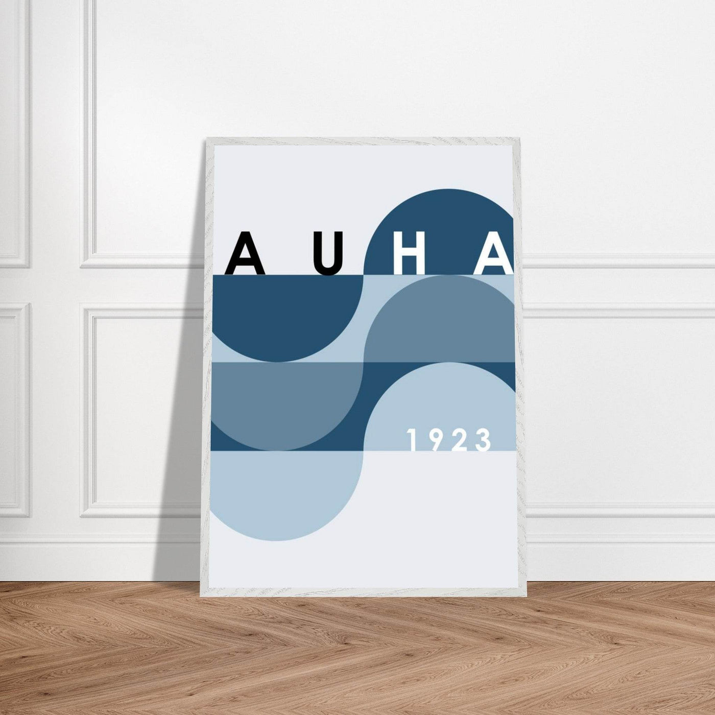 Bauhaus-Style Abstract Poster - The Blue Tunnel Modern Art Print in Various Sizes & Finishes - Vibrantwalls