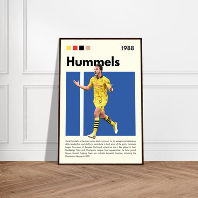 Mats Hummels Borussia Dortmund Framed Poster – Modern Football Art Print Vibrantwalls