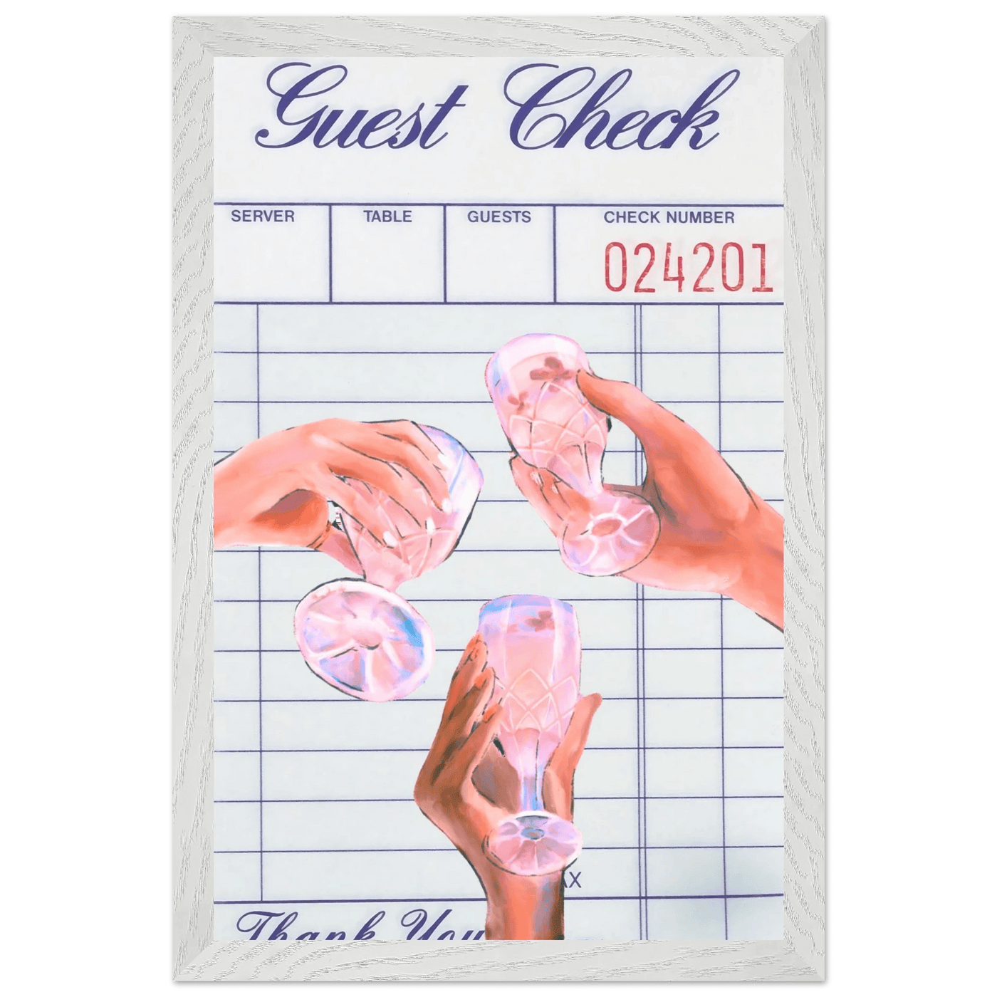 Retro Aesthetic Guest Check - Vibrantwalls