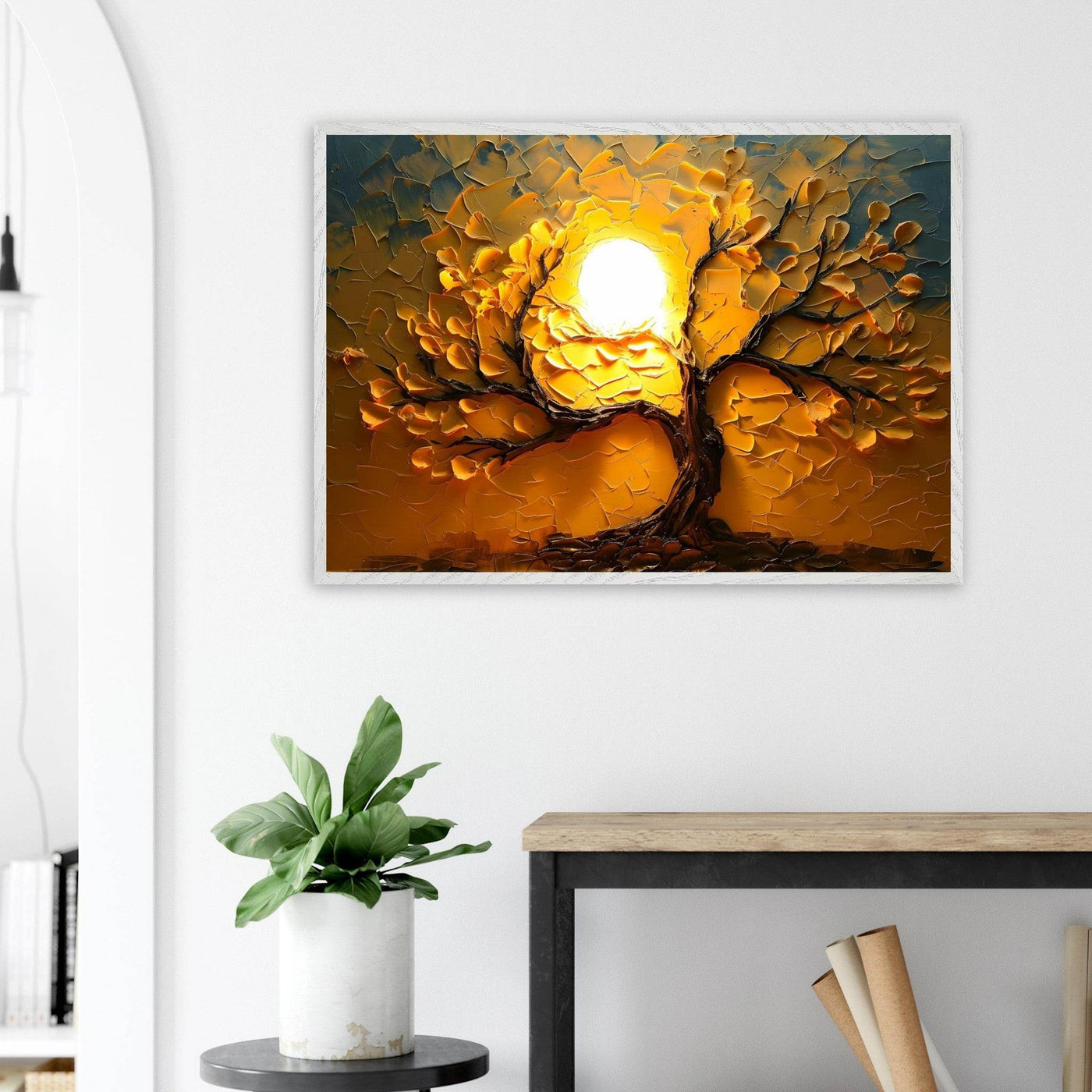 Textured Golden Tree of Life - Vibrantwalls