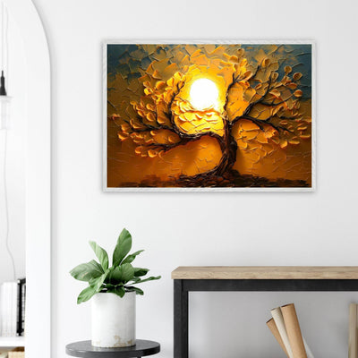 Textured Golden Tree of Life - Vibrantwalls