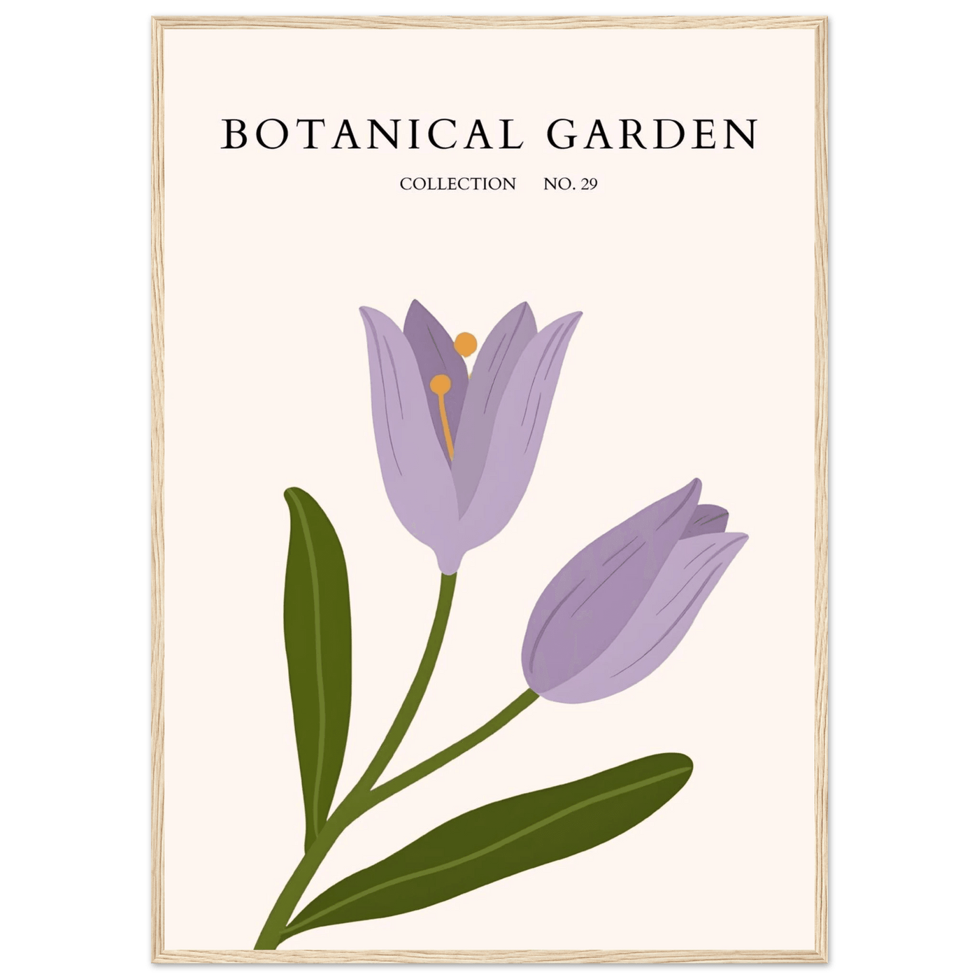 Botanical Garden Lavender Bloom Minimalist Framed Art - Vibrantwalls