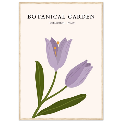 Botanical Garden Lavender Bloom Minimalist Framed Art - Vibrantwalls