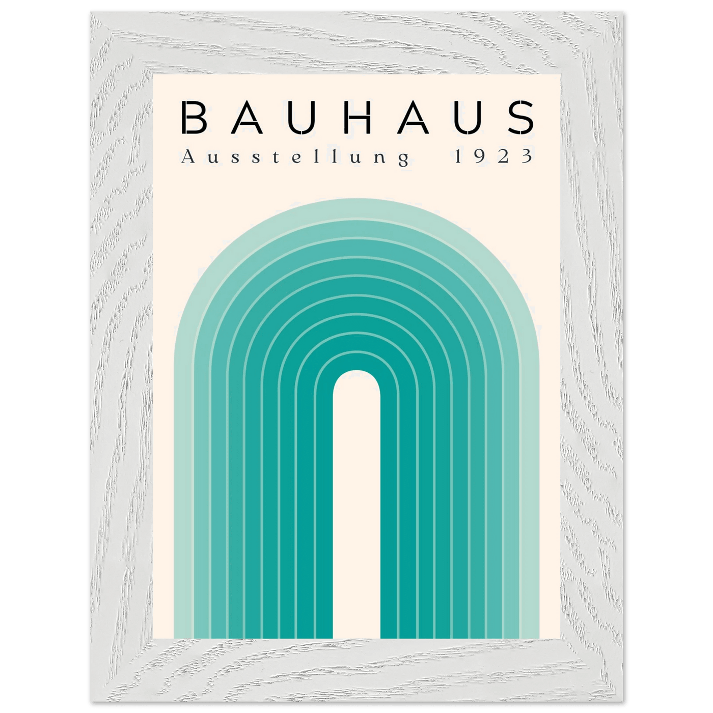 Bauhaus Ausstellung 1923 Teal & Cream - Vibrantwalls