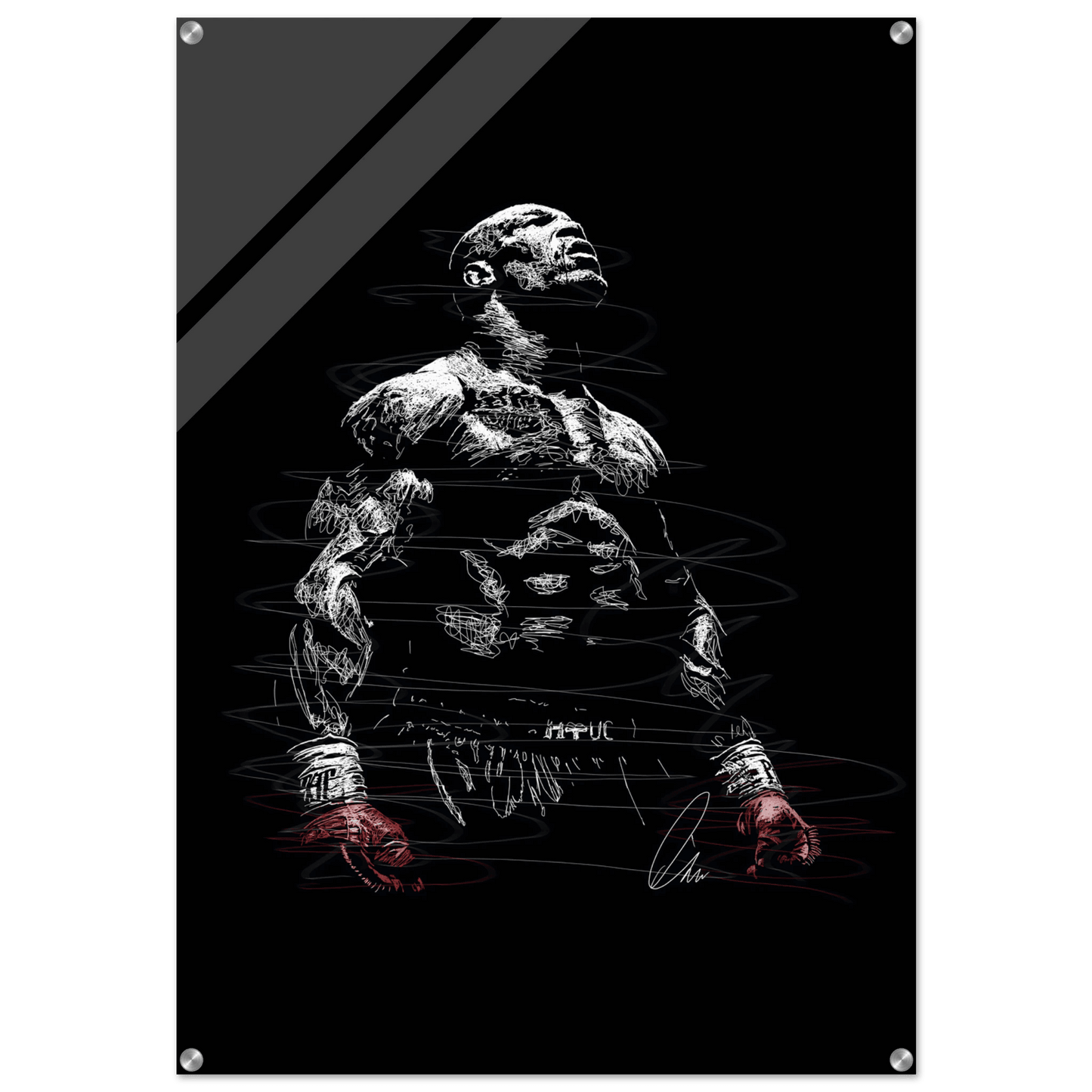 Connor McGregor Scribble Art Acrylic Print – Dynamic, Bold, Modern Sports Wall Decor in Multiple Sizes - Vibrantwalls