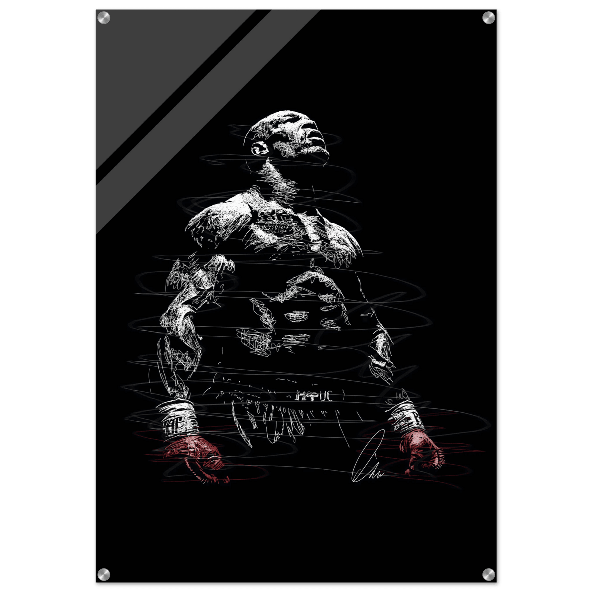 Connor McGregor Scribble Art Acrylic Print – Dynamic, Bold, Modern Sports Wall Decor in Multiple Sizes - Vibrantwalls