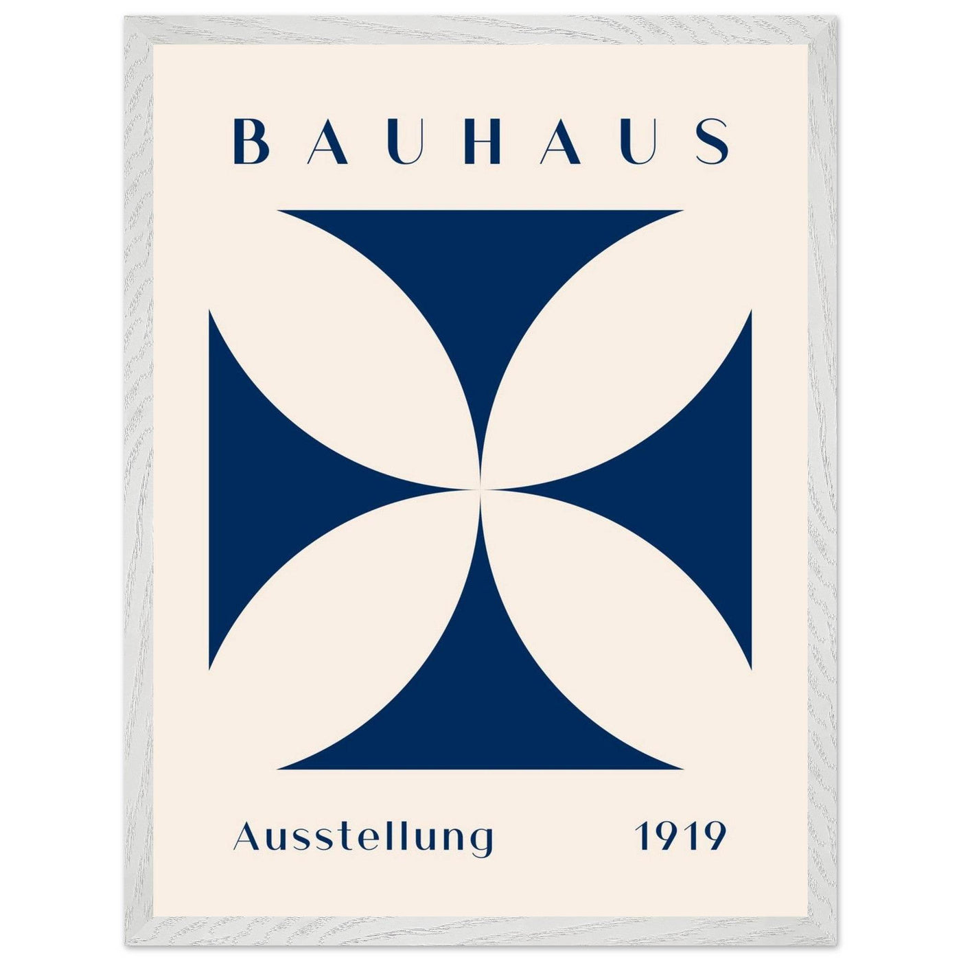 Bauhaus Exhibition 1919 - Navy Cream - Vibrantwalls