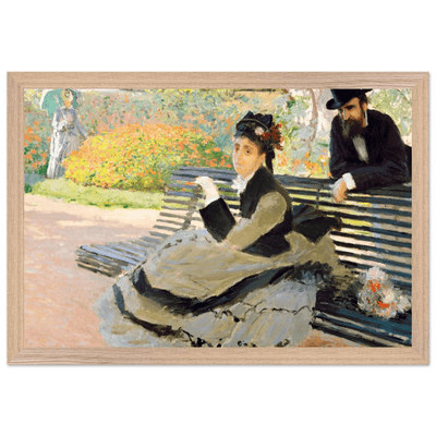 Camille Monet Garden Bench Art – Exquisite Artwork for Garden Lovers - Vibrantwalls