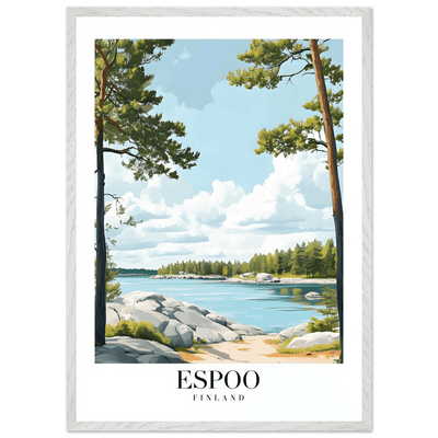 Espoo Finland Framed Poster – Serene Nordic Landscape Wall Art with Wooden Frame - Vibrantwalls