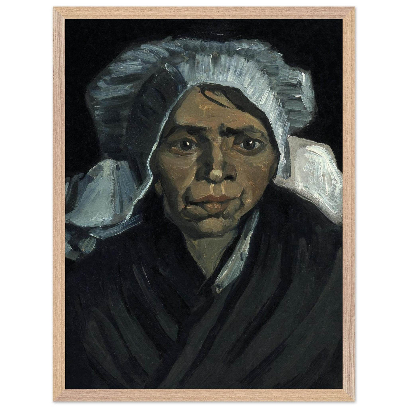 Peasant Woman Sculpture - Exquisite Head of a Peasant Woman Art Piece - Vibrantwalls