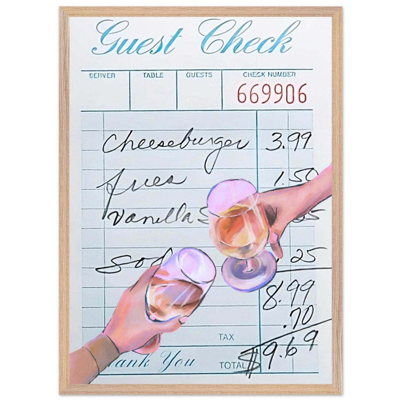 Guest Check & Cocktail Toast - Vibrantwalls