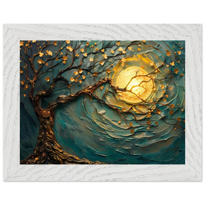 Teal Gold Tree of Life Pendant - Elegance in Nature's Design - Vibrantwalls