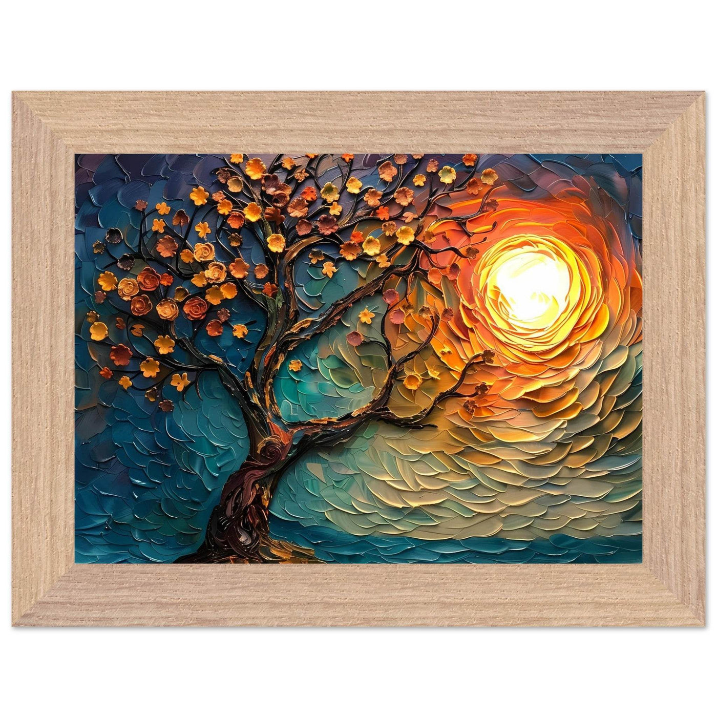 Tree of Life Textured Sunset Palette - Vibrantwalls