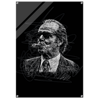 Iconic Jack Nicholson Acrylic Print – Vibrant Scribble Art for Modern Wall Decor - Vibrantwalls