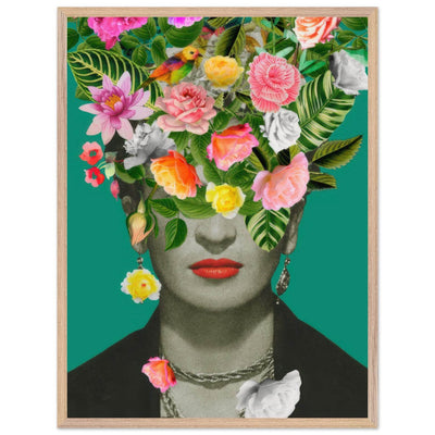 Floral Frida Artwork - Vibrant and Inspiring Home Decor - Vibrantwalls