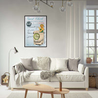 Retro Glam Gin Tonic Cocktail Recipe Wall Art - Vibrantwalls