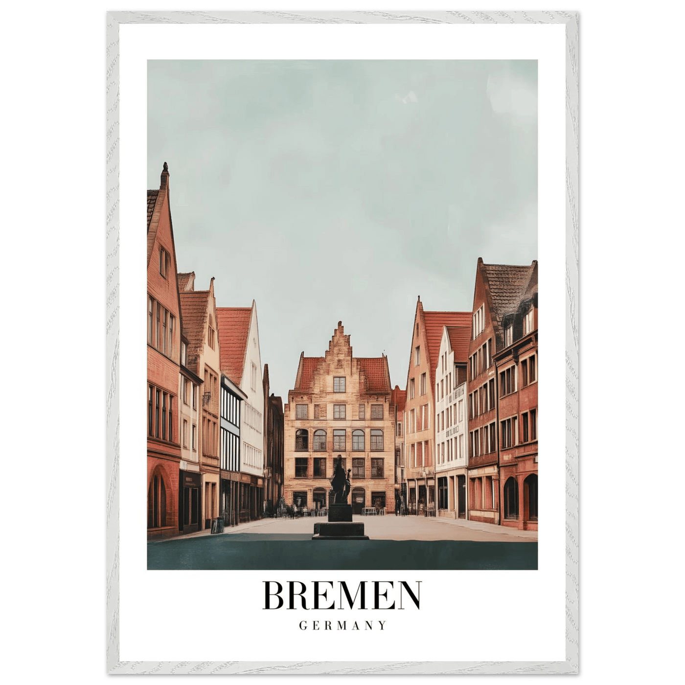 Bremen Germany Framed Poster – Vintage Cityscape Wall Art with Customizable Wooden Frame - Vibrantwalls