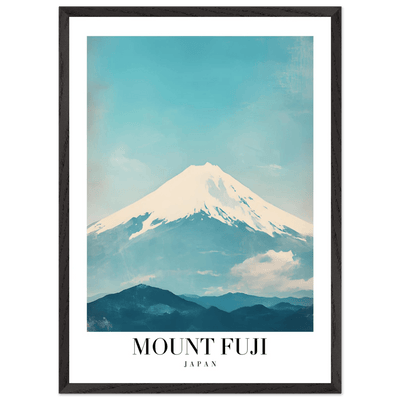 Mount Fuji Japan Framed Poster – Serene Vintage Travel Wall Art with Wooden Frame - Vibrantwalls