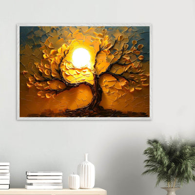 Textured Golden Tree of Life - Vibrantwalls