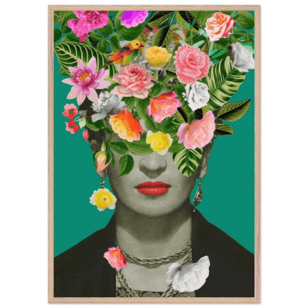 Floral Frida Artwork - Vibrant and Inspiring Home Decor - Vibrantwalls