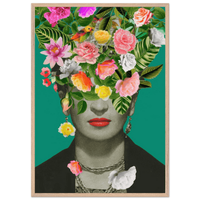 Floral Frida Artwork - Vibrant and Inspiring Home Decor - Vibrantwalls