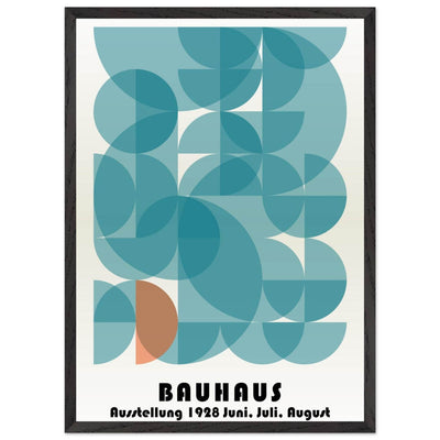Bauhaus Geometric Art Decor in Teal & Orange – Stylish Modern Decor for Trendy Spaces - Vibrantwalls