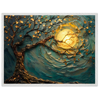 Teal Gold Tree of Life Pendant - Elegance in Nature's Design - Vibrantwalls