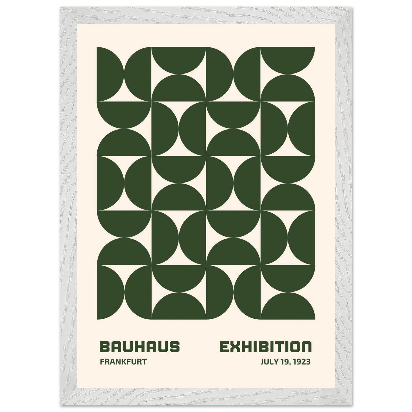 Bauhaus Forest Green & Cream Modern - Vibrantwalls