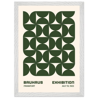 Bauhaus Forest Green & Cream Modern - Vibrantwalls