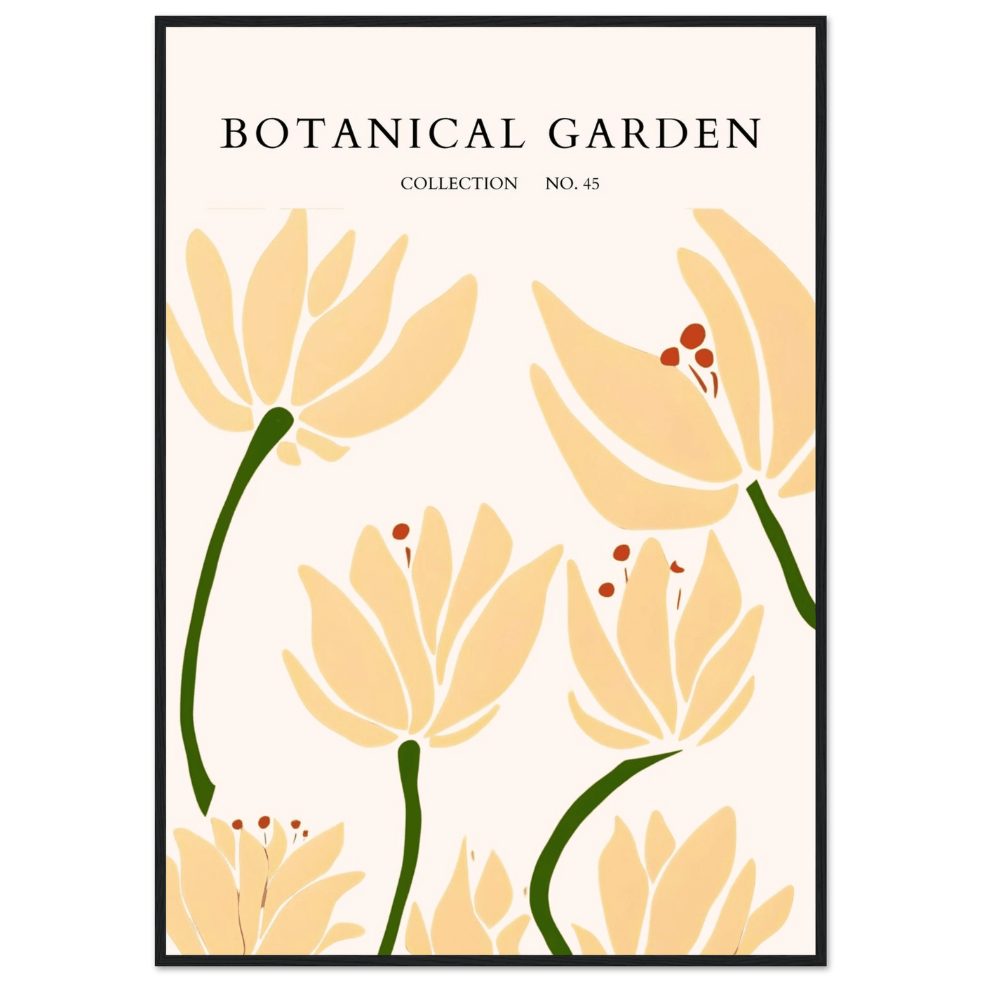 Botanical Garden Framed Art Print – Minimalist Floral Design & Nature-Inspired Posters | Ready-to-Hang - Vibrantwalls