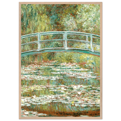 Bridge Over a Pond Art Print - Water Lilies Decorative Artwork for Your Space - Vibrantwalls