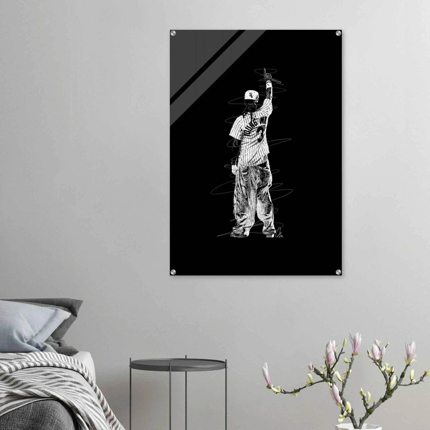 Iconic McGregor Black & White Sketch Acrylic Print – Modern Sports Art in Multiple Sizes - Vibrantwalls