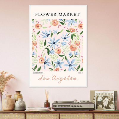 Abstract Floral Framed Poster – Pastel Blossom & Leaf Art Prints | Ready-to-Hang Wall Decor - Vibrantwalls