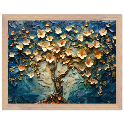 Textured Tree of Life Impasto Blooms - Vibrantwalls
