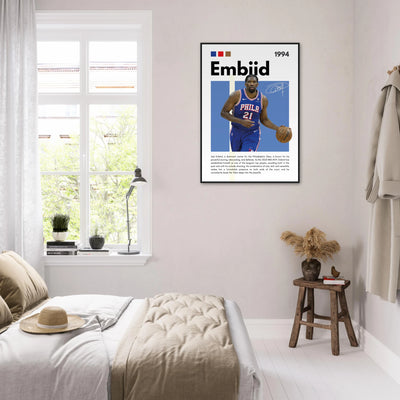 Joel Embiid The Process 76ers Framed Poster Vibrantwalls