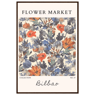 Flower Market Bilbao Print – Elegant Floral Framed Poster | Vibrant Nature & Botanical Art, Ready-to-Hang - Vibrantwalls