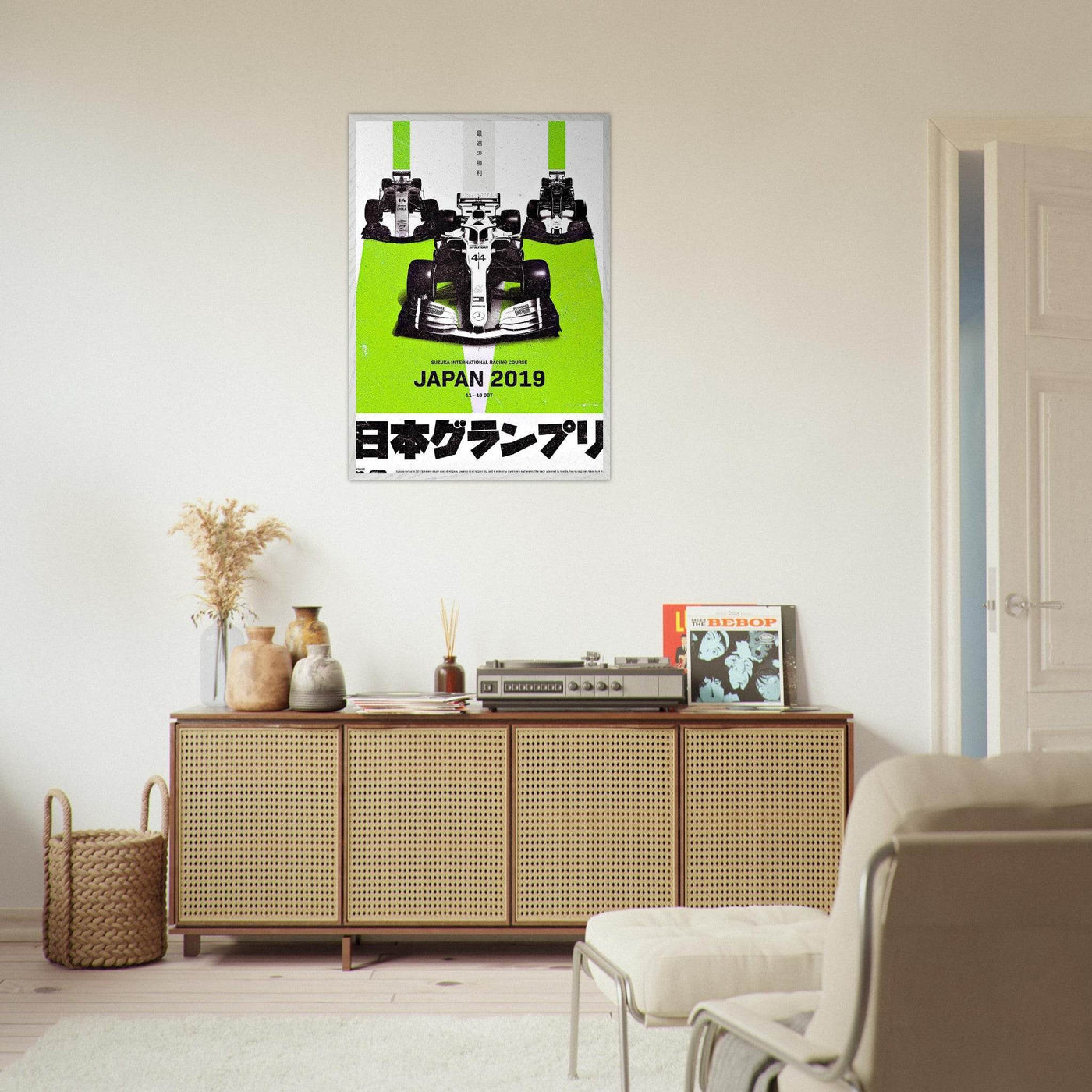 Formula 1 Japan 2019 Racing Pop Art Mounted Framed Poster – Vibrant Eco-Friendly Decor - Vibrantwalls