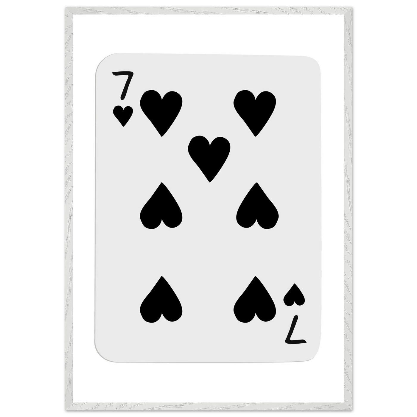 Seven of Spades Poker Card Print - Mounted & Framed Wall Art, Eco-Friendly Wood Frame in Multiple Finishes - Vibrantwalls