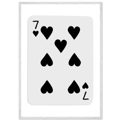 Seven of Spades Poker Card Print - Mounted & Framed Wall Art, Eco-Friendly Wood Frame in Multiple Finishes - Vibrantwalls
