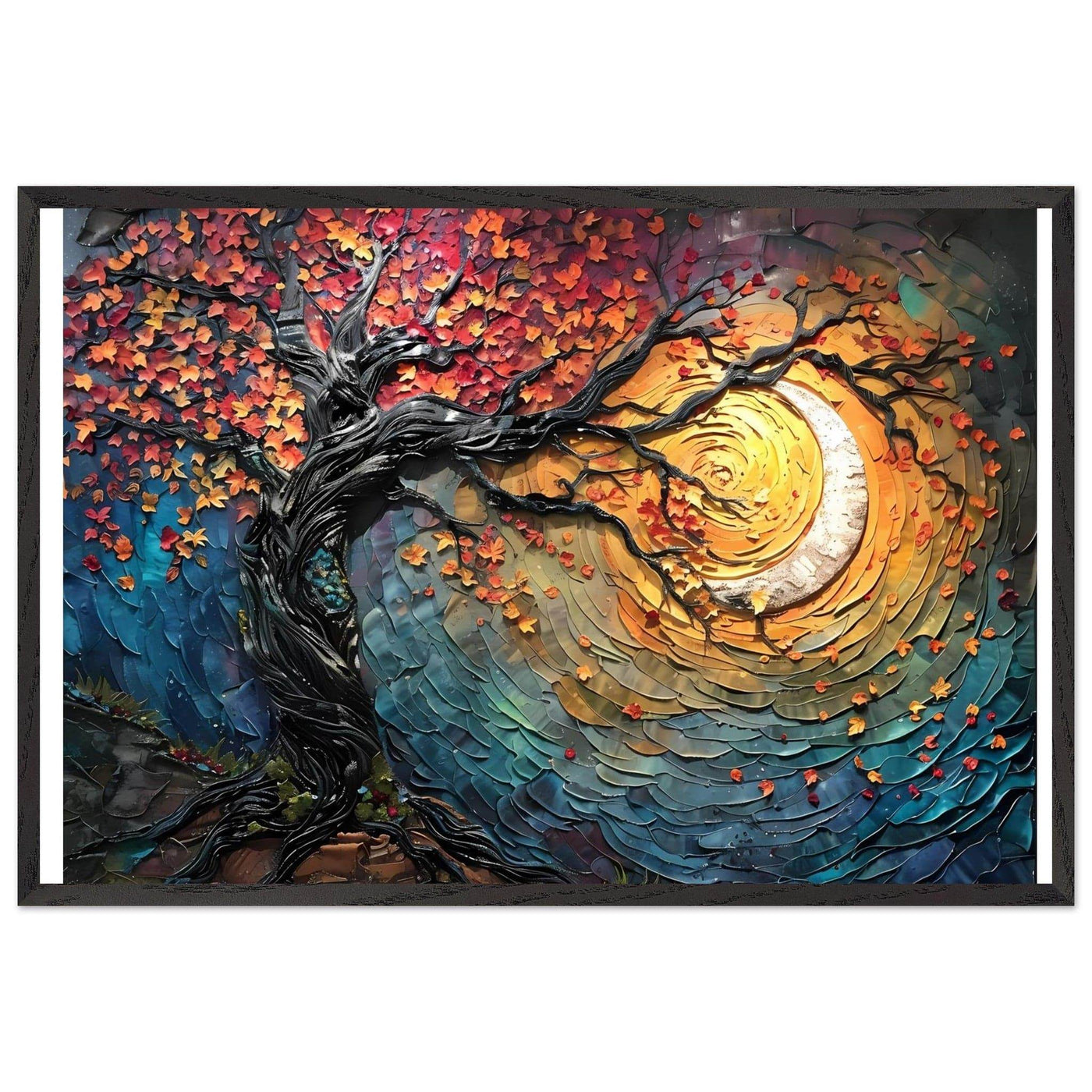 Impasto Style Autumn Tree of Life Poster - Vibrantwalls