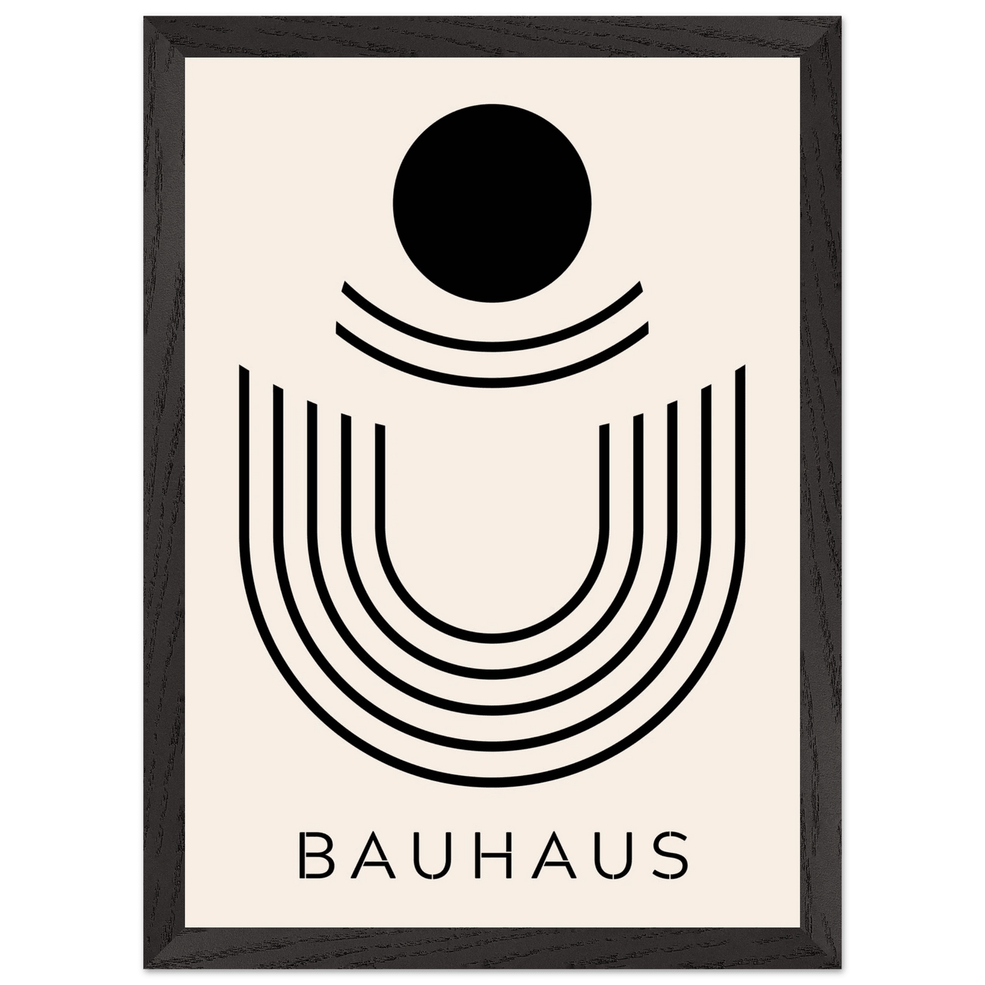 Bauhaus Black & Beige Abstract - Vibrantwalls