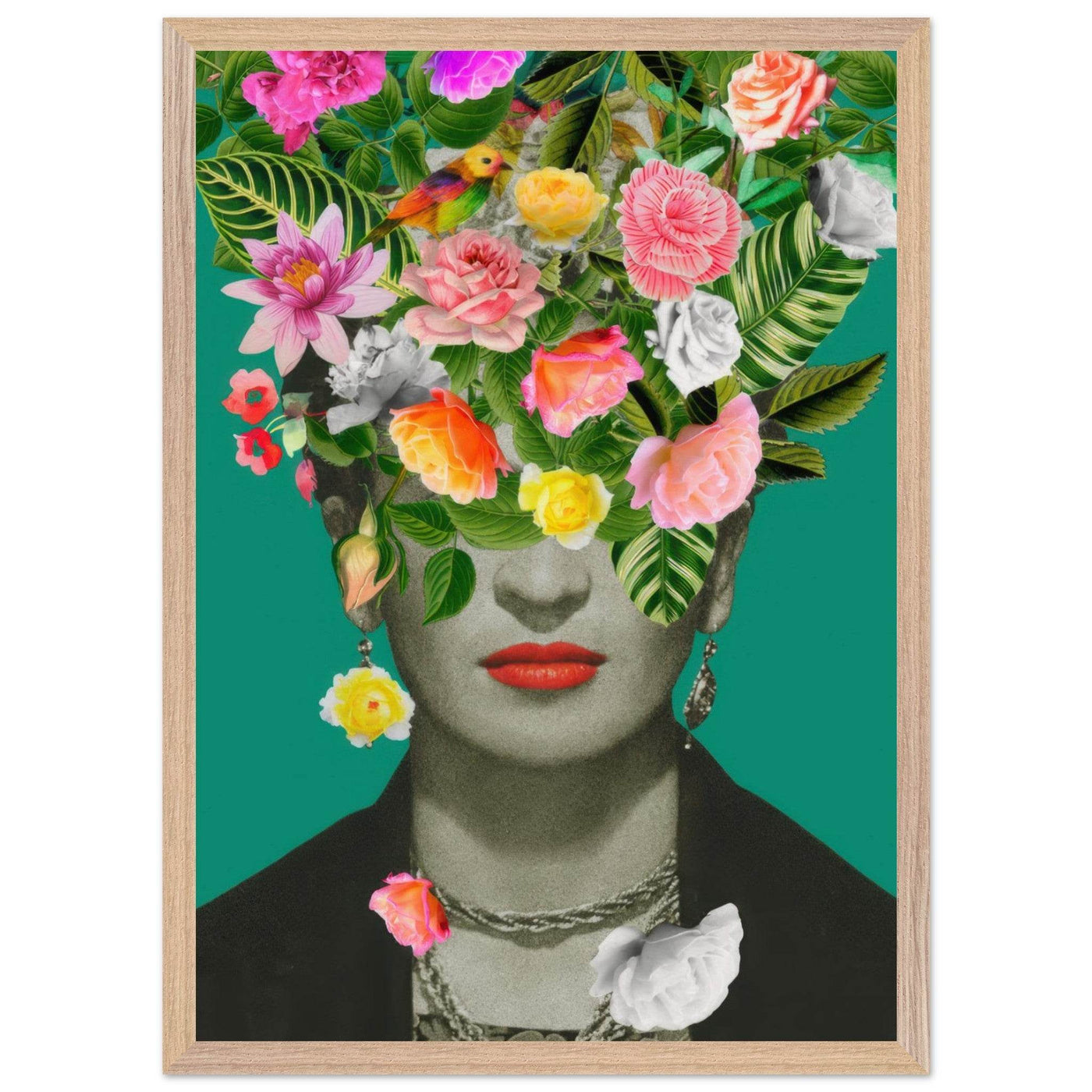 Floral Frida Artwork - Vibrant and Inspiring Home Decor - Vibrantwalls