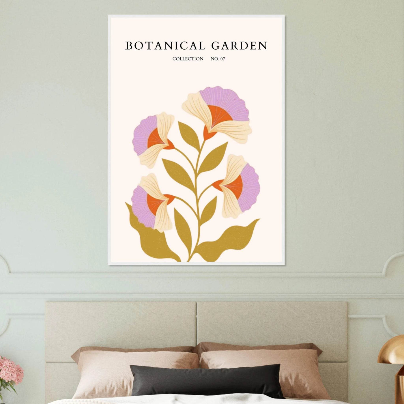 Botanical Garden Framed Poster – Whimsical Floral Art Prints in Soft Hues | Ready-to-Hang Wall Decor - Vibrantwalls