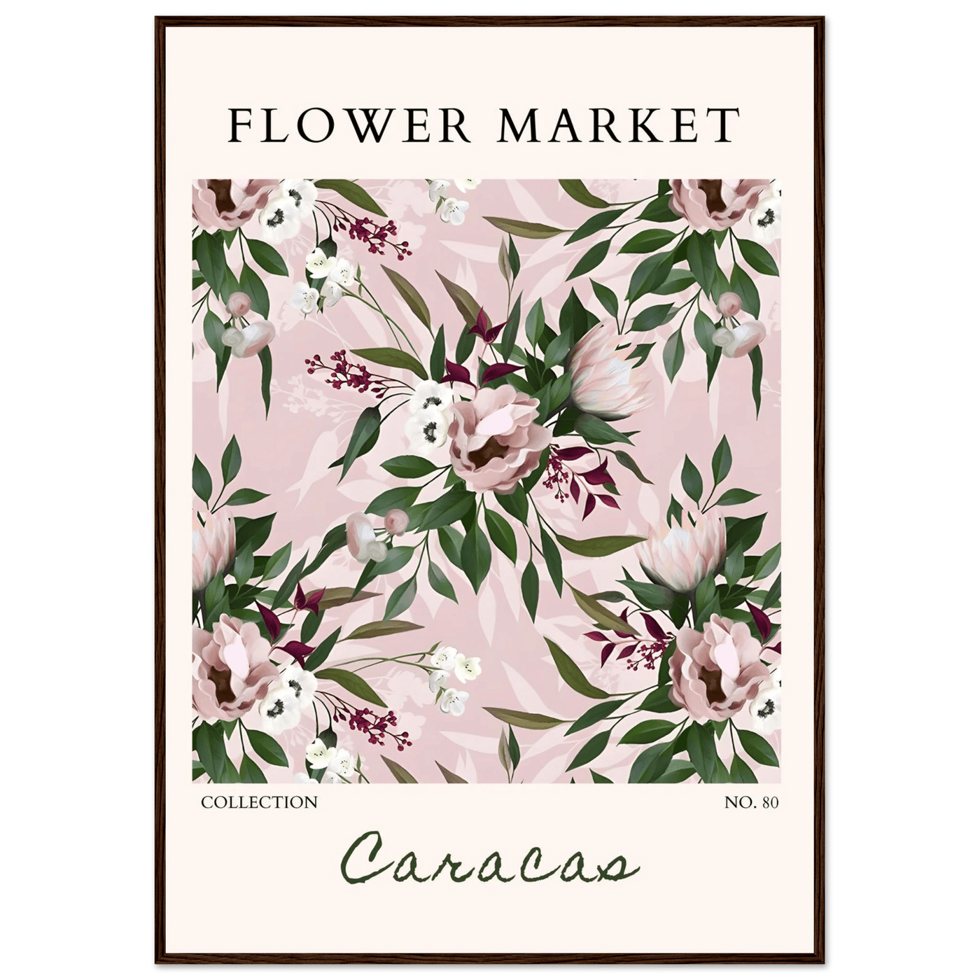 Blush Floral Dream Framed Poster – Elegant Botanical Art Print | Ready-to-Hang in Multiple Sizes & Frame Styles - Vibrantwalls