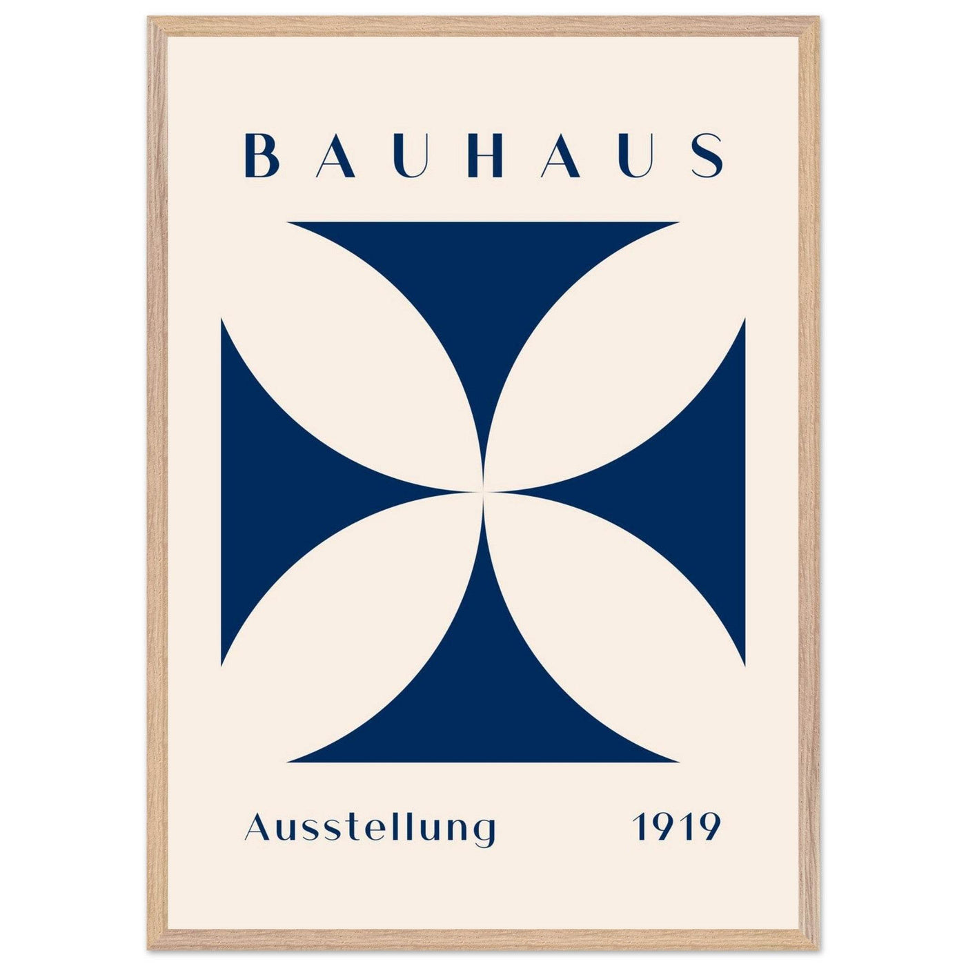 Bauhaus Exhibition 1919 - Navy Cream - Vibrantwalls