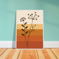 Abstract Floral Earth Tones - Vibrantwalls